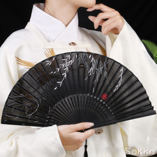 พัด🎐ของขวัญน่ารัก พัดจีนสวยๆ ขนาด 8 นิ้ว(21 cm) พัดไม้ไผ่วัสดุผ้า