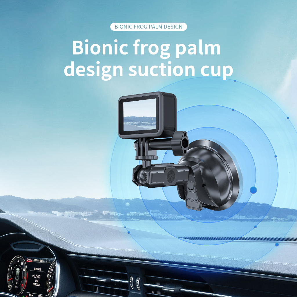 TELESIN General Power Suction Cup  Mount SUC-012 ขาตั้งกล้องแบบดูดกระจก ใช้ร่วมกับกล้องแอคชั่นและมือถือได้