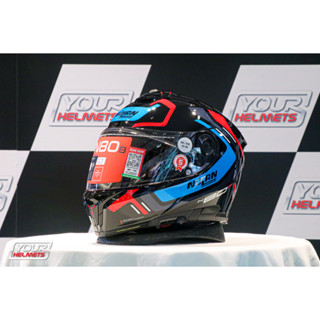 หมวกกันน็อค NOLAN HELMETS รุ่น N80-8 ALLY N-COM BLUE RED 043