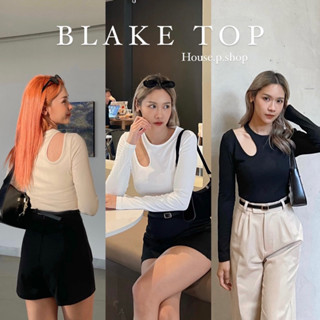 House P - BLAKE TOP💗 เสื้อแขนยาวเว้าไหล่เนื้อผ้าRib