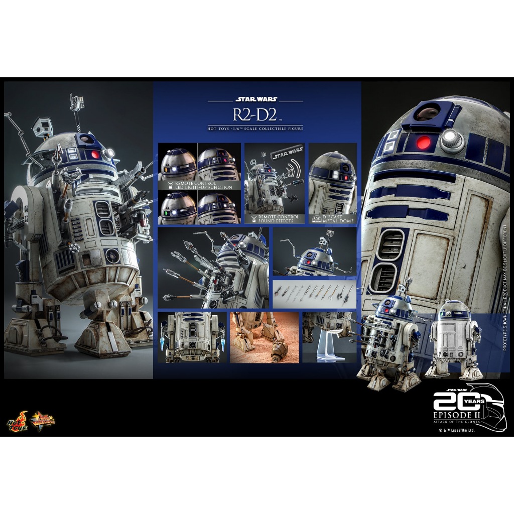 พร้อมส่ง 📦 Hot Toys MMS651 1/6 Star Wars Episode II: Attack of the Clones™ - R2-D2™