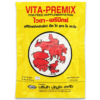 ไวตา พรีมิกซ์ Vita Premix เสริมปริมาณวิตามินและแร่ธาตุสำหรับสัตว์ วิตามินเป็ด ไก่ หมู วัว ควาย ทุกขนาดอายุ ขนาด 450 g.