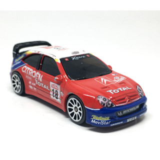 รถเหล็กมาจอเร็ต Majorette Citroen Xsara no.18 Big Sign สีแดง ขนาด 1/64 ยาว 8 cm มือสอง #003