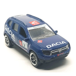 รถเหล็กมาจอเร็ต Majorette Dacia Duster - Racing - no Logo on Front &amp; Back สีน้ำเงิน ขนาด 1/64 ยาว 8 cm มือสอง #001