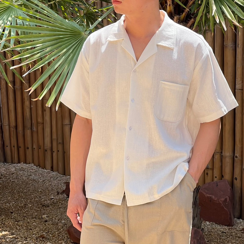 เสื้อฮาวายปูชายสไตล์มินิมอล