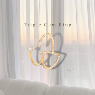 Triple gem ring l @trophies.co