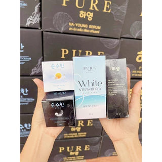 ครีมโสมไข่มุกเกาหลี PURE(pure)โสมไข่มุกเพียว ครีมทาหน้า เซรั่มเพียว เซรั่มฮายัง กันแดด
