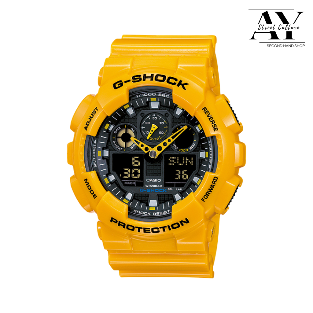 G-Shock รุ่น GA-100A-9ADR สี YELLOW มือสอง ของแท้