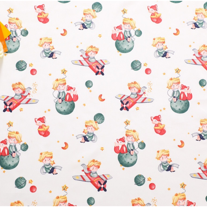 ผ้าคอตตอน 100% ทอทวิล หน้ากว้าง1.6 เมตร พิมพ์ลายผีเสื้อ ตัดขายเป็นเมตร