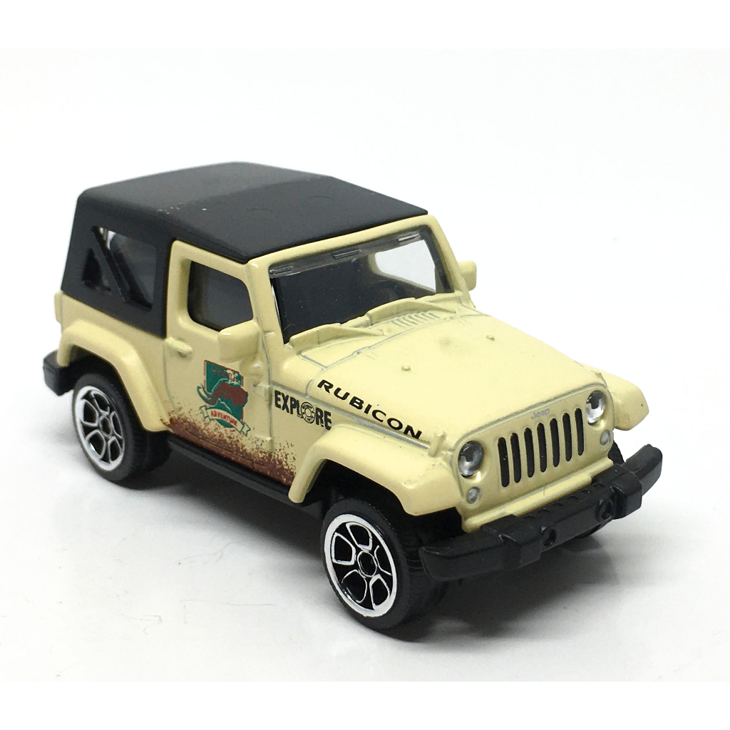 รถเหล็กมาจอเร็ต Majorette Jeep Wrangler Rubicon สีน้ำตาล ขนาด 1/64 ยาว 8 cm มือสอง #001