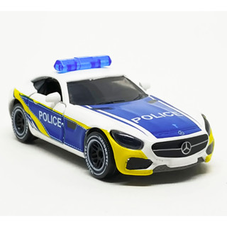 รถเหล็กมาจอเร็ต Majorette Mercedes Benz AMG GT- Police สีขาว/ฟ้า ล้อแบบ D6CSBWL ขนาด 1/64 ยาว 8 cm มือสอง #001