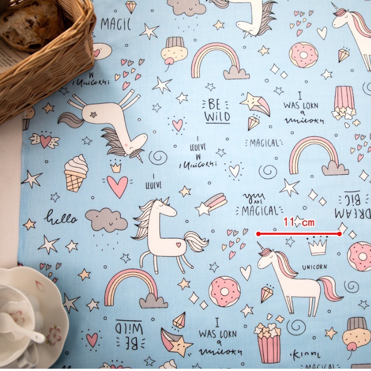 ผ้าคอตตอน 100% ทอทวิล ผ้าเมตร หน้ากว้าง 1.6 เมตร พิมพ์ลายดอกไม้