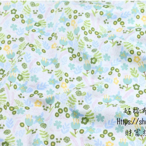 ผ้าคอตตอน 100% ทอทวิล ผ้าเมตร  ลายดอก ลายดอกวินเทจ หน้ากว้าง 1.60 เมตร