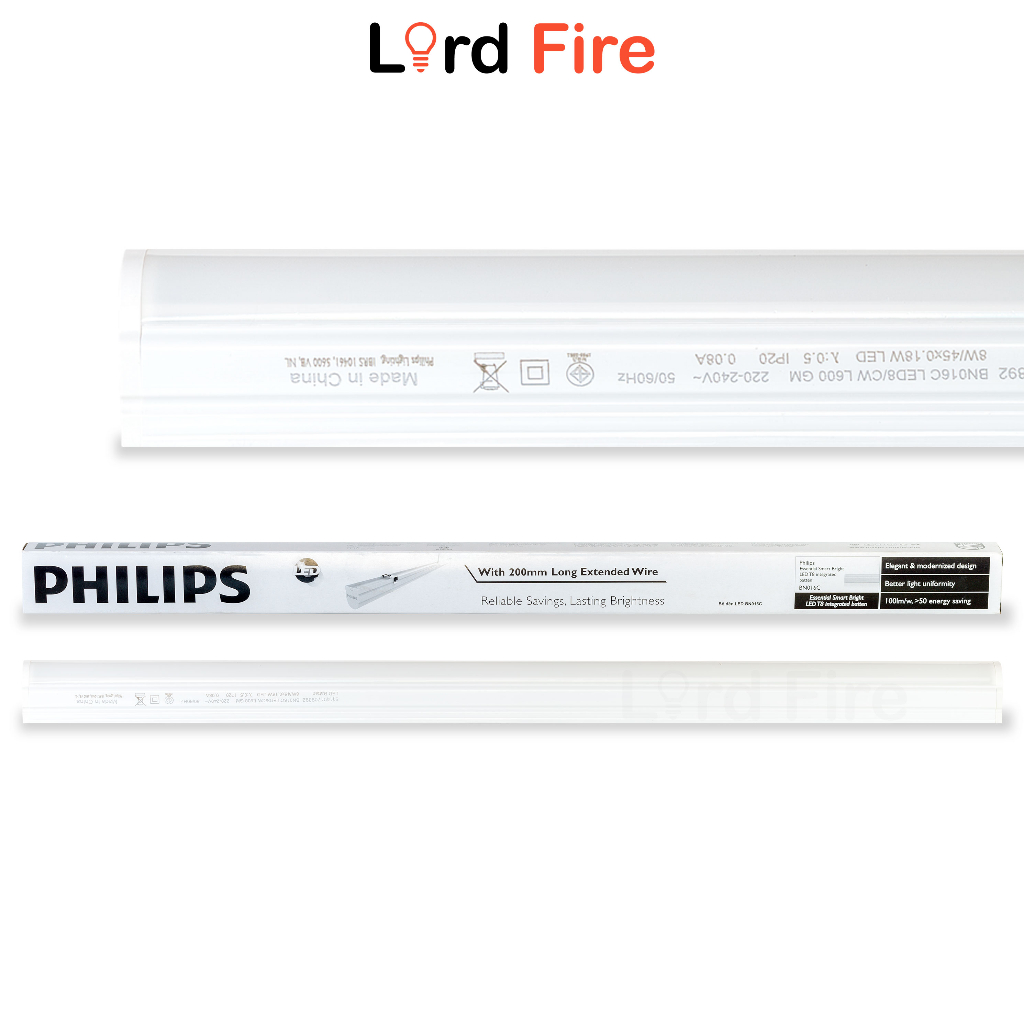 PHILIPS ชุดราง LED T8 รุ่น BN016C 8 วัตต์ Cool Daylight แสงขาว 6500K