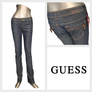 Guess(เกสส์) GS6 กางเกงขายาว กระเป๋าซิปหลัง กางเกงยีนส์ผู้หญิง ขาเล็ก