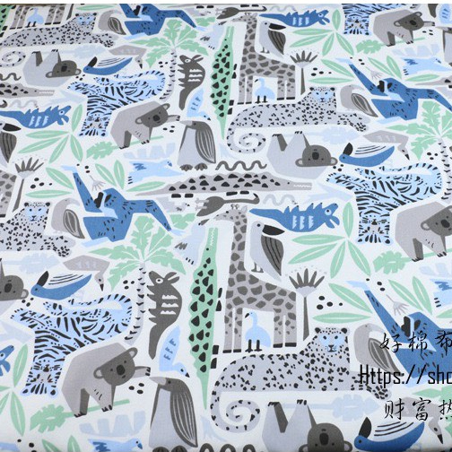 ผ้าคอตตอน 100% ทอทวิล หน้ากว้าง1.6 เมตร ตัดขายเป็นเมตร พิมพ์ลายลายแมว