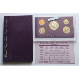USA ชุดเหรียญขัดเงา ปี 1991-S