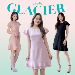 Nalinfa Glacier (Beige / Lavender / Black) - เดรสกระโปรงระบาย