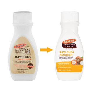 Palmer's Raw Shea Body Lotion 250 ml.โลชั่นทาผิวกาย สูตรรอเชียร์ สารสกัดจากธรรมชาติ เติมความชุ่มชื้น นุ่มนวล ปาล์มเมอร์