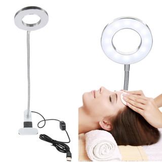 Pisces317 โคมไฟ LED แบบหมุน 360° เต็มมุมแสง ชาร์จ USB พร้อมแคลมป์ สําหรับสักคิ้ว อายไลเนอร์ ทำเล็บ