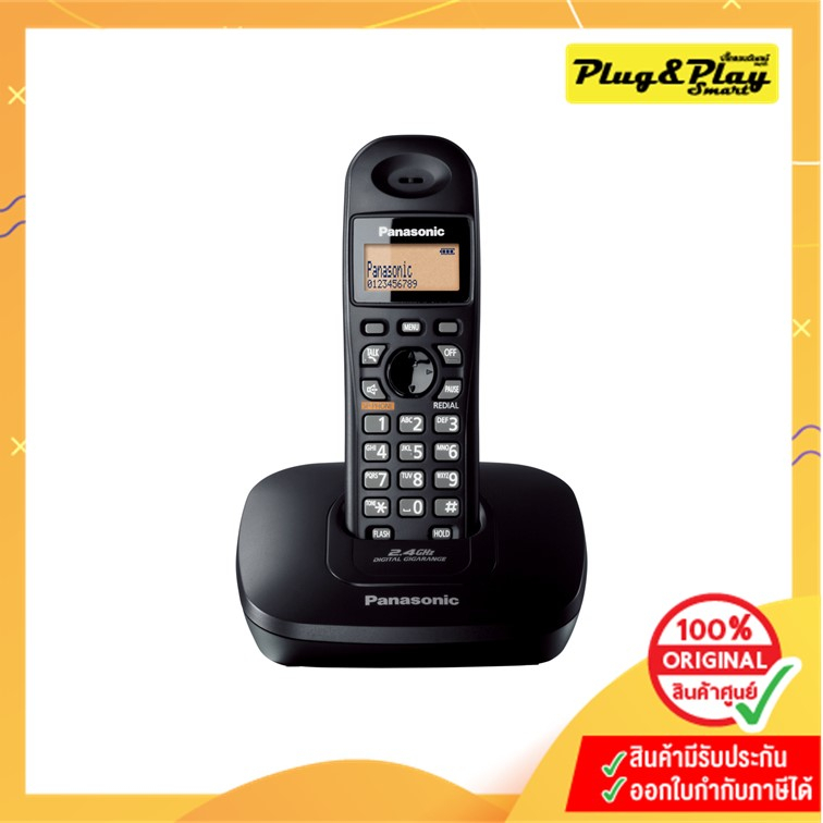 Panasonic โทรศัพท์บ้านไร้สายรุ่น KX-TG3611BXB สีดำ