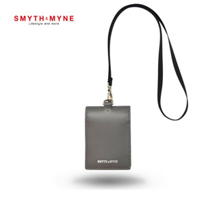 SMYTH &amp; MYNE ที่ใส่บัตรคล้องคอหนังแท้ รุ่น Richer สีเทา - เหลือง