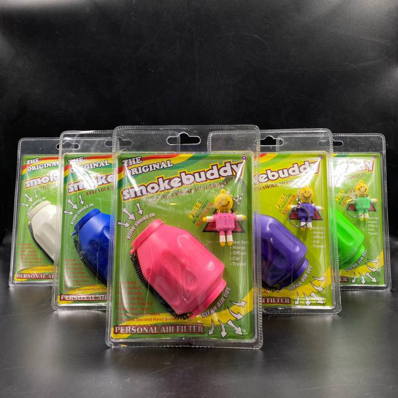 ใหม่‼️ smoke buddy ที่เก็บควันสมุนไพรสีพื้น แถมฟรีพวงกุญแจ