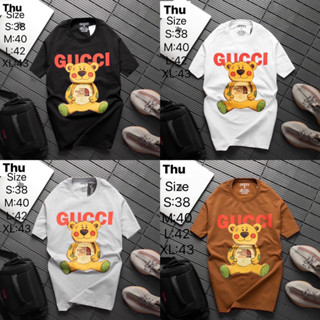 เสื้อยืด Gucci x The North Face🐻 เสื้อยืดคอกลม cotton 💯 เสื้อยืดแบรนด์เนม