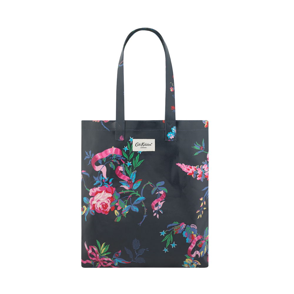 Cath KidstonMFS Shiny Bookbag New Birds and Roses Navy