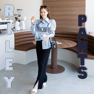 (m พร้อมส่ง) (s,l พรี) #KATI261ꕤ   ‎⸝ ⸝ ⸝ Riley Pants◞✿