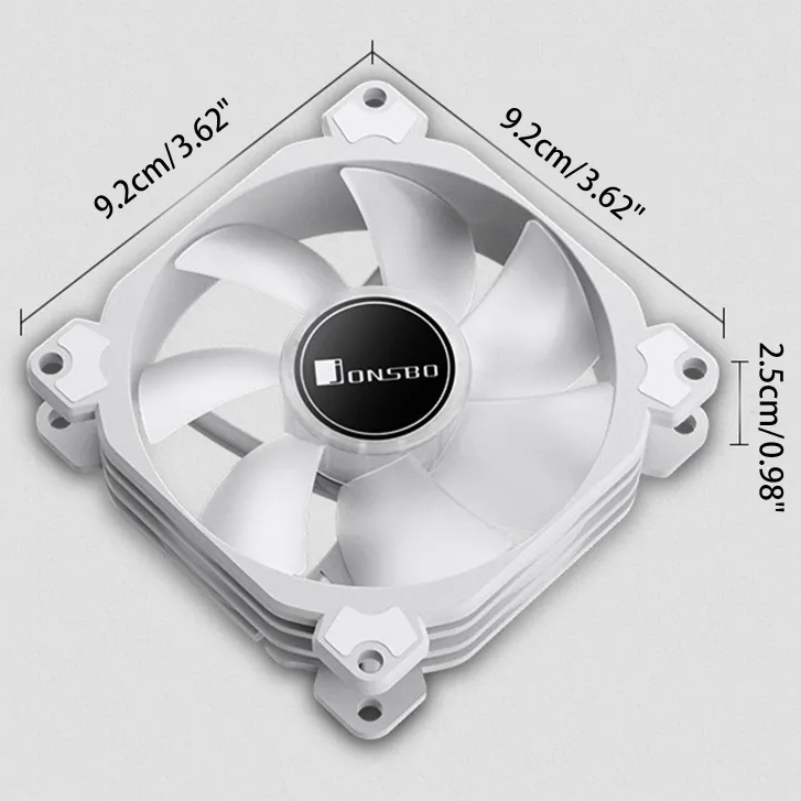 พัดลมเคส Jonsbo FR-925 ARGB 3pin 5V. 4Pin PWM 92mm. 2300RPM ราคา ถูกที่สุด ดีลบีเคเค แกลเลอรีภาพที่ 8