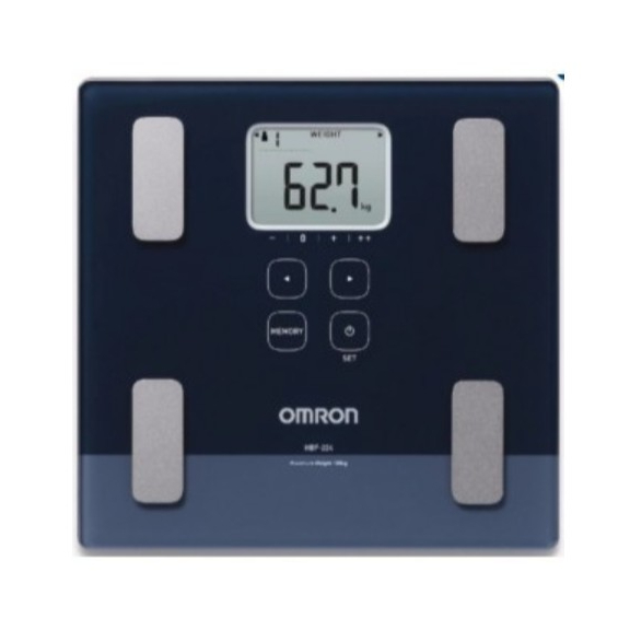 Omron เครื่องชั่งน้ำหนัก วิเคราะห์ไขมัน แสดงค่า BMI BODY AGE รับประกันศูนย์ 2 ปี รุ่น HBF-224 18723 