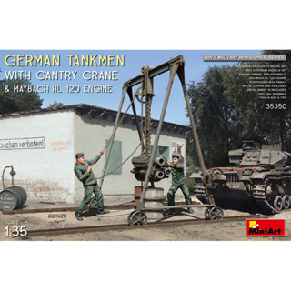 1/35 German Tankmen With Gantry Crane &amp; Maybach Hl 120 Engine [MI 35350]