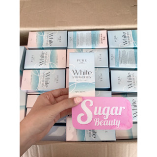 กันแดดเพียว ผสมรองพื้น PURE White Strawberry SPF 50 PA เกลี่ยง่าย เนื้อบาง กันทุกเฉดรังสี UVA UVB