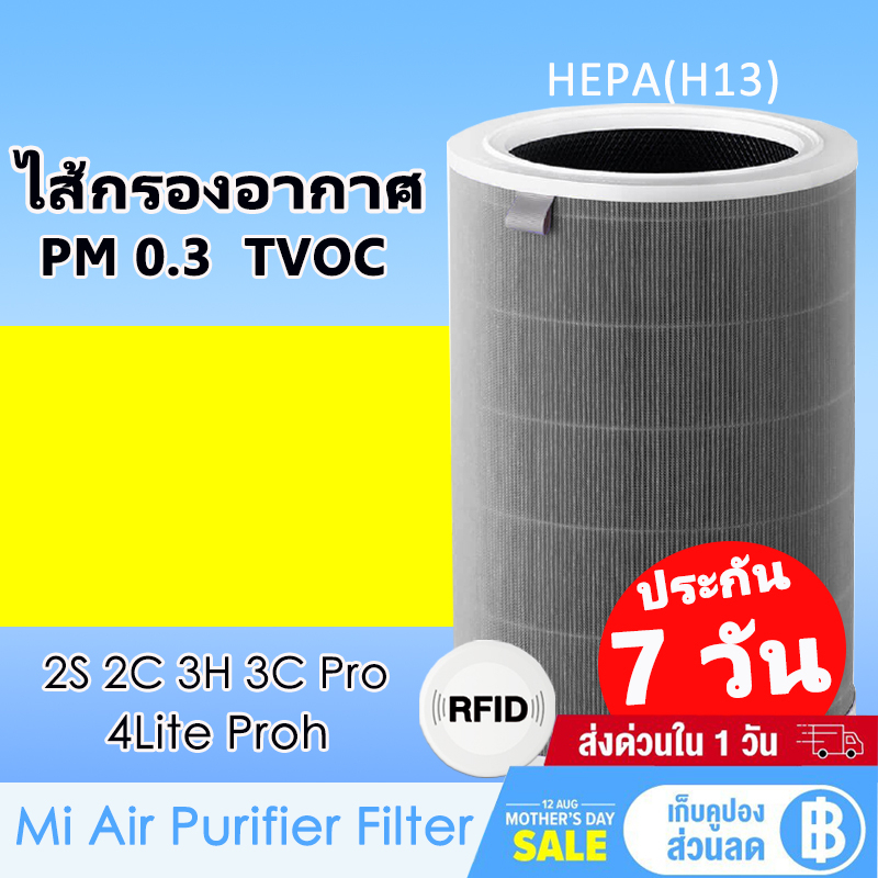 HEPA H13 (มี RFID) Xiaomi Mi Air Purifier Filter ไส้กรองอากาศ xiaomi รุ่น 2S/2H/2C/Pro/3H/3C/3S/ProH/4Lite
