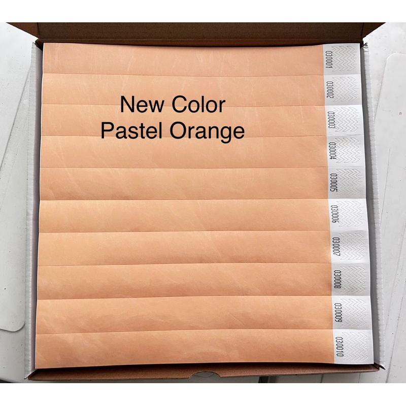 ริสแบนด์ สายรัดข้อมือกระดาษTyvek กันน้ำ100%  สำหรับใช้งานครั้งเดียว Size 2.5*25 cm ( 1 แผ่น 10 เส้น ราคา 30฿) พร้อมส่ง! - รูปที่ 2