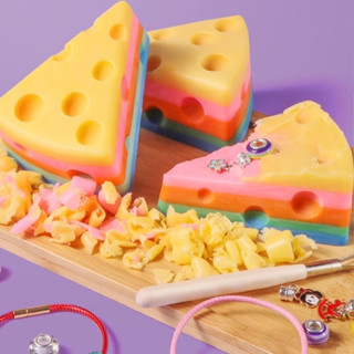 After kids DIY Rainbow Soap Treasure สร้อยข้อมือเด็ก ขูดสบู่ชีส ของเล่นเสริมพัฒนาการ