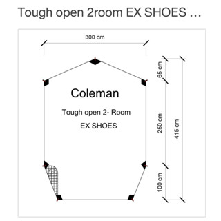 Ground Sheet for Coleman TOUGH OPEN 2-ROOM