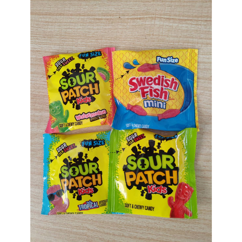 พร้อมส่ง USA Jelly Sour patch x swedish fish แบ่งขาย1 ซอง/ 4ซอง ตามรูป