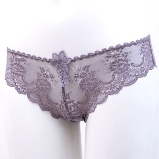 Annebra กางเกงใน ทรงบิกีนี่ ผ้าลูกไม้ Bikini Panty รุ่น AU3-778 สีฟ้าอ่อน , สีม่วงเทา