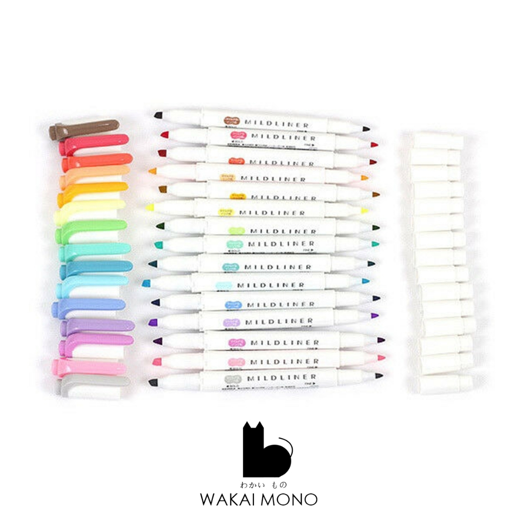 ไฮไลท์ เมจิก ปากกา2หัว ZEBRA Mildliner ของแท้นำเข้าจากญี่ปุ่น ขายแยกแท่ง