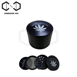 ที่บด ขนาด 50 มม 4 ชั้น Leaf Metal Grinder เครื่องบด ที่บดพกพา ที่บด Leaf Grinder Silver / Black Chorme