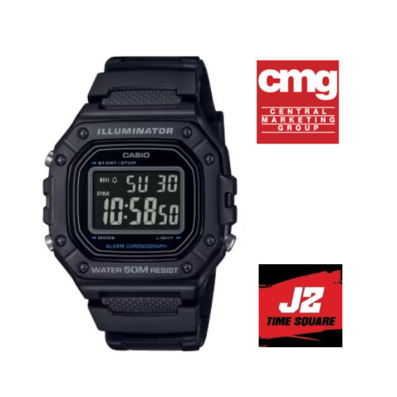 แท้แน่นอน 100% กับ Casio W-218H-1B อุปกรณ์ครบทุกอย่างพร้อมใบรับประกัน CMG ประหนึ่งซื้อจากห้าง