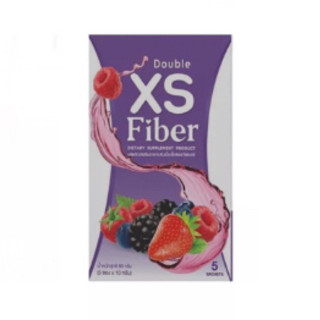 XS Double  fiber ไฟเบอร์ มาดามดับเบิ้ล ช่วยขับถ่าย 1 กล่องมี 5 ซอง