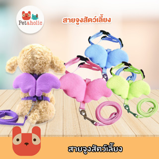 Petaholic (CE311) สายจูงปีกนางฟ้า สายจูงสุนัข สายจูงสัตว์เลี้ยง สายจูงแมว Angel wings with leash