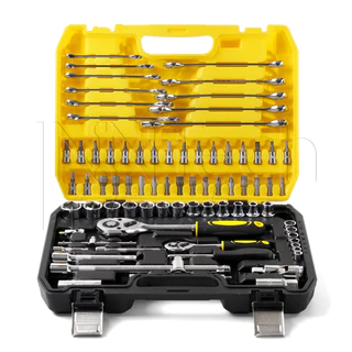 DELTON King Tools ชุดเครื่องมือ ประแจ ชุดบล็อก 78 ชิ้น ขนาด 1/2 นิ้ว (4 หุน) และ 1/4 นิ้ว (2หุน) ชุดประแจ รุ่น DKT-78PCS