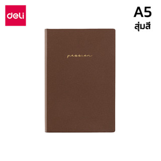 สมุดจดพกพา A5 สมุดโน๊ต	Notebook ขนาด A5 21x14 ซม. กระดาษ80แกรม ถนอมสายตา สุ่มสี kutsu