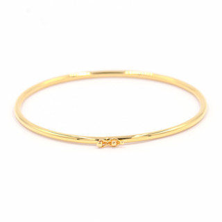 Happy Jewelry กำไลหลอด ตัวล๊อกหนวดกุ้ง กำไลเพชรแท้ ทองแท้ 37.5% (9K) BL122
