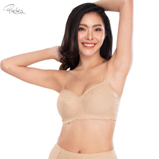 Presea บราไร้โครงตกแต่งลูกไม้ Lace bra  MA1505