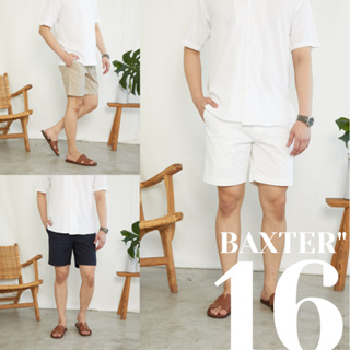 ราคา[6-15MAY โค้ด10% MAY10MA] กางเกงขาสั้นผู้ชาย 16 นิ้ว FINE CHINO BAXTER 16 RALPH T กางเกงขาสั้นชาย สีขาว ชิโน่